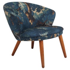Chaise longue danoise du milieu du siècle, Design/One, Dedar, tissu