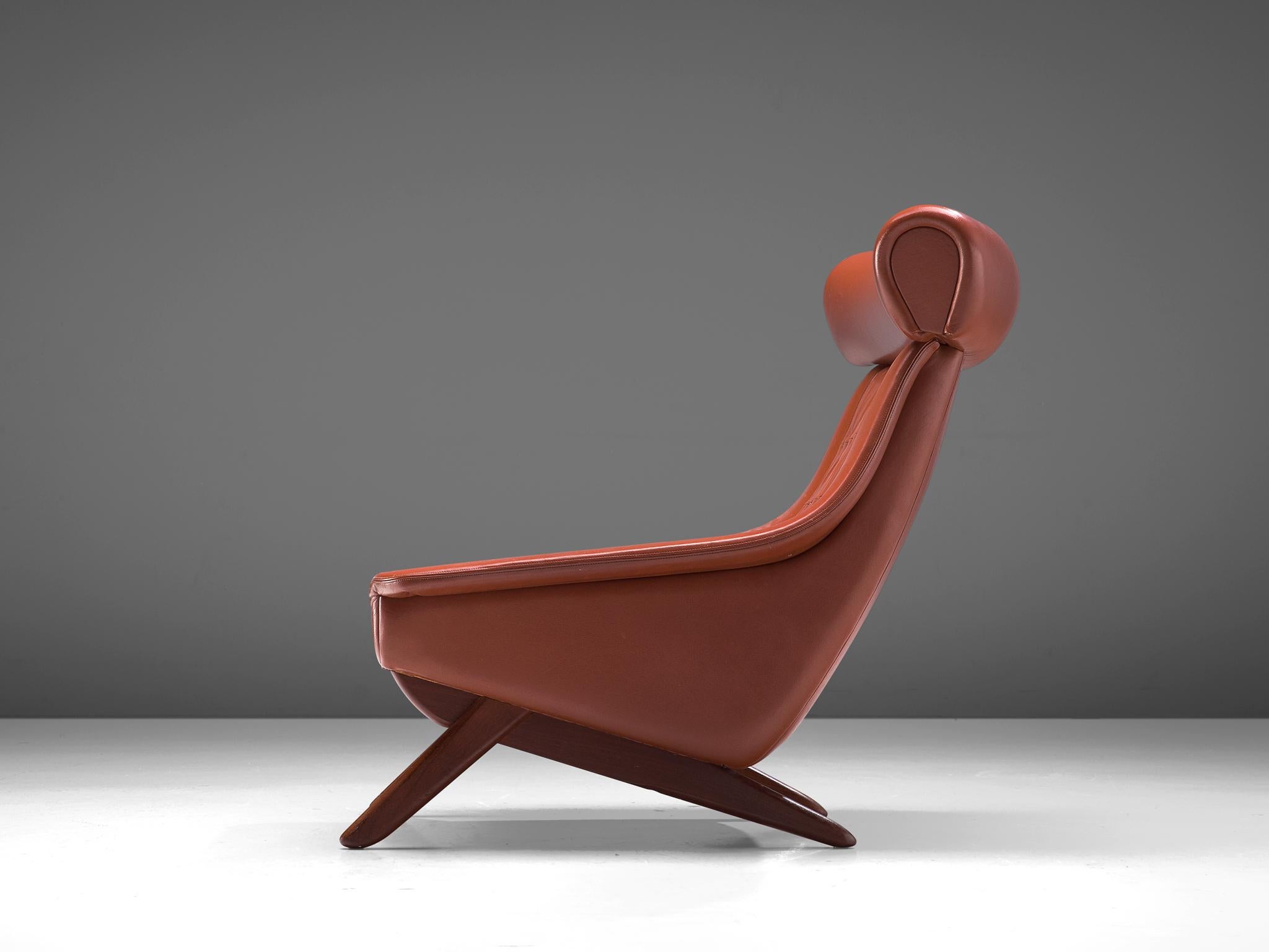 terracotta lounge chair
