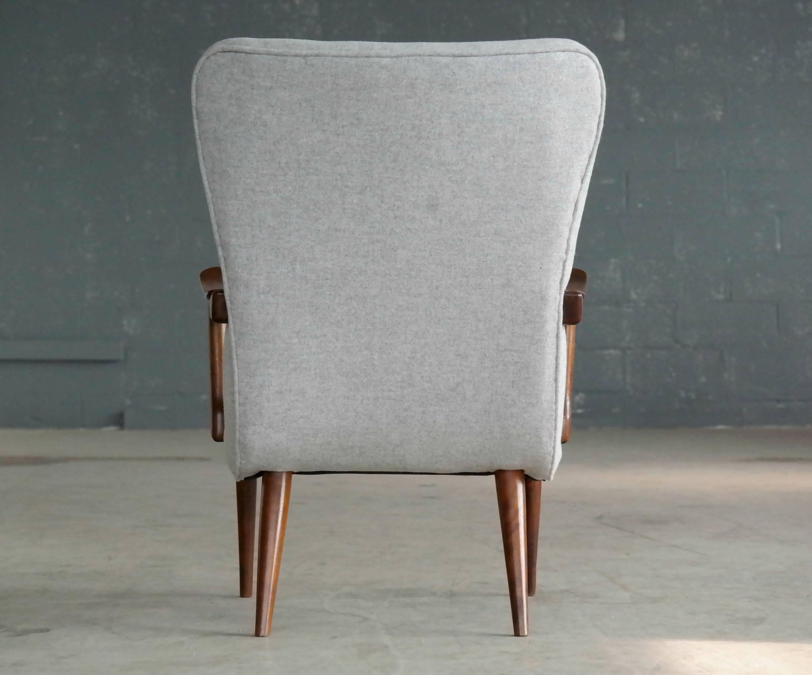 Danish Midcentury Lounge Chair in the Style of Madsen and Schubell 2