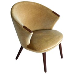 Danish Midcentury Lounge Chair with Teak Accents Designed Bent Møller Jepsen