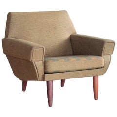 Danish Midcentury Low Back Easy or Lounge Chair in the Style of Kurt Ostervig