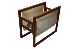 Danish Midcentury Magazine Rack, Kai Kristiansen, Sika Møbler, Teak, Dual Sling