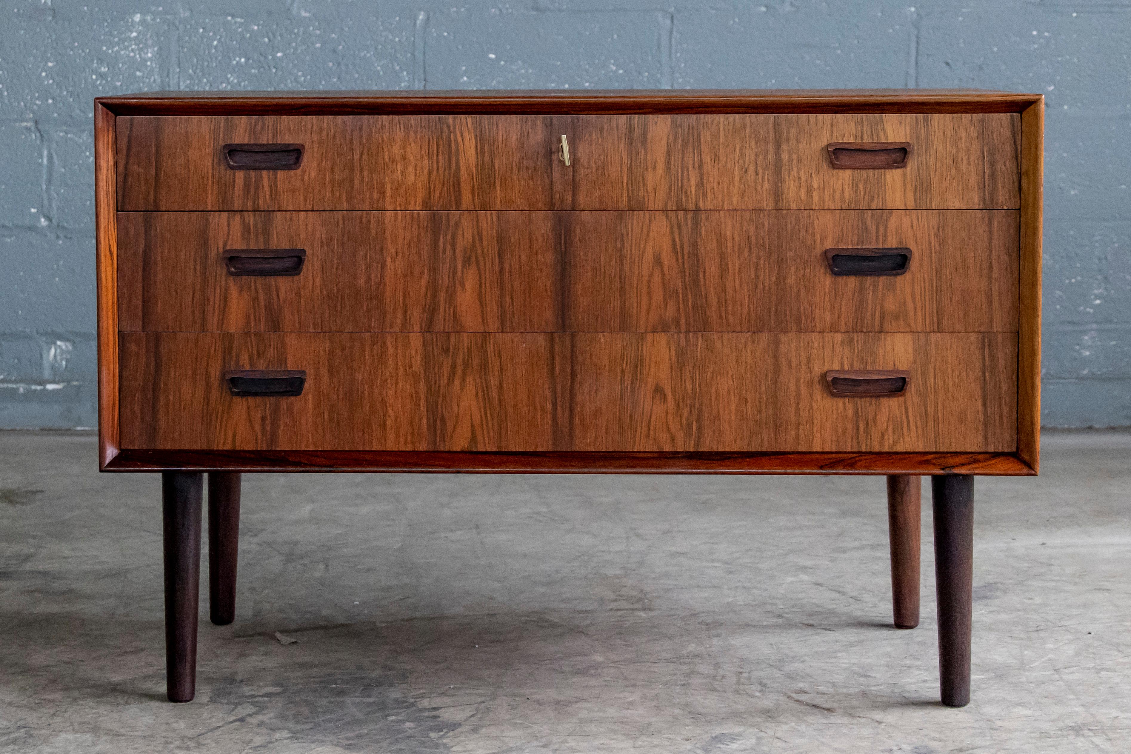 Danish Midcentury Medium Size Chest of Drawers in Rosewood by Johs. Sorth 2