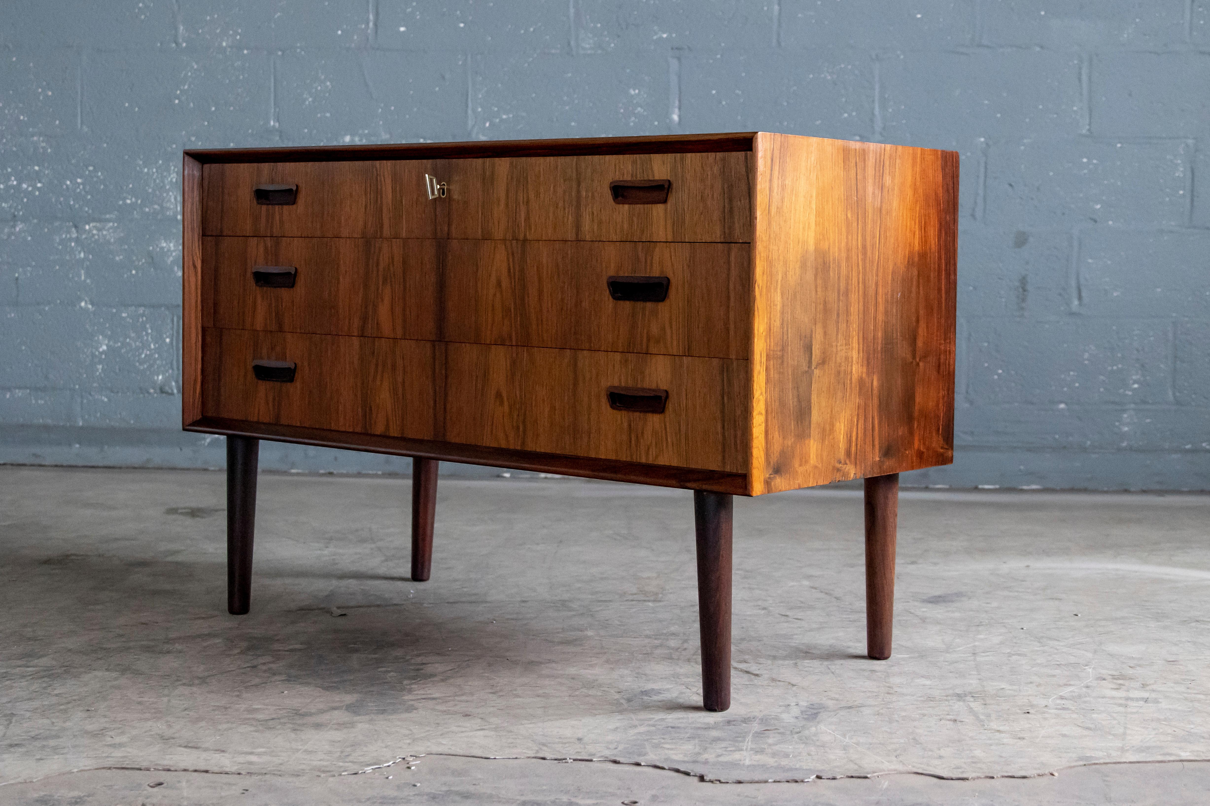 Danish Midcentury Medium Size Chest of Drawers in Rosewood by Johs. Sorth 3