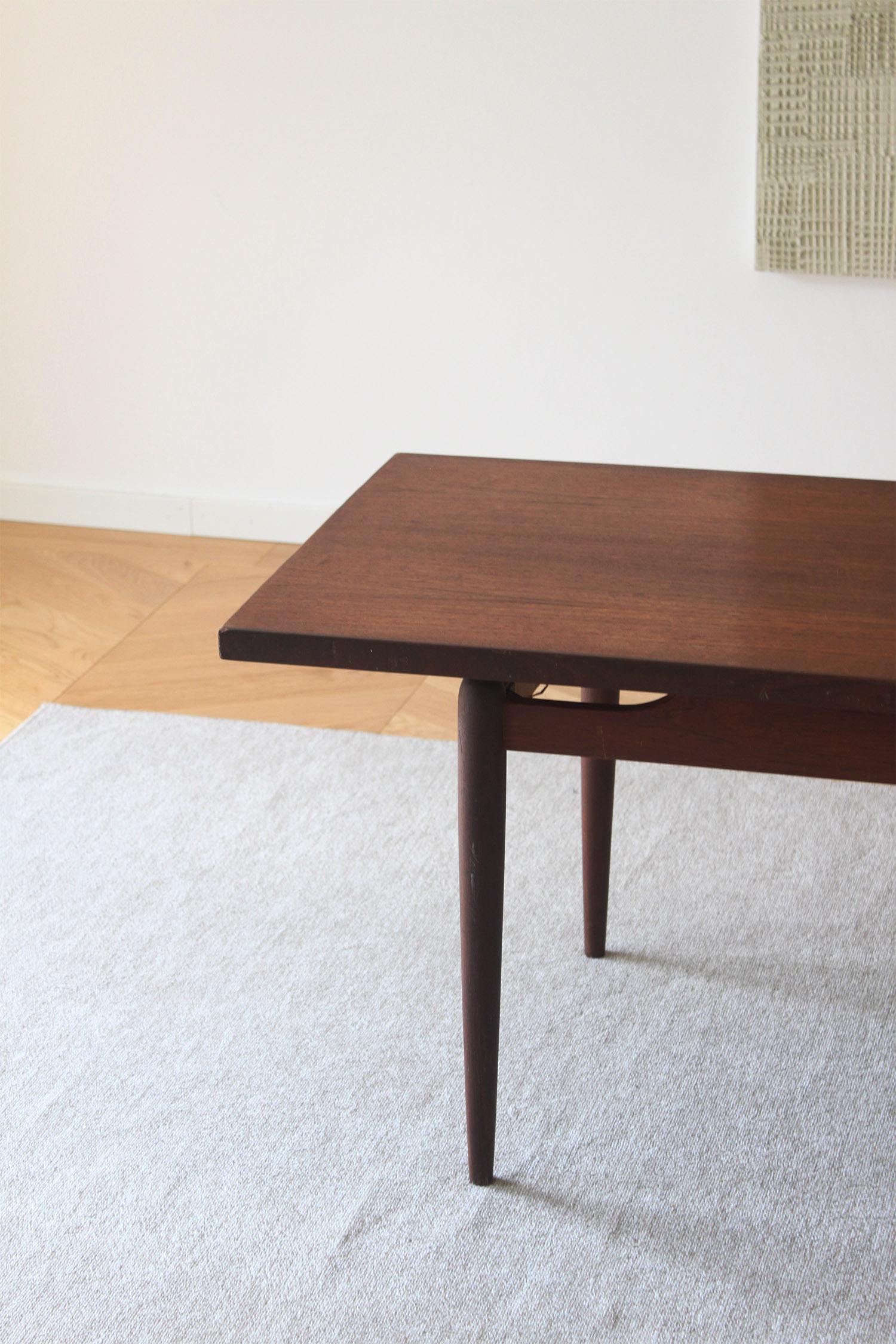 Hand-Carved Danish Midcentury Modern Floating Coffee Table For Sale