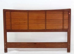 Danish Midcentury Modern Full-Size Teak Reversible panel Headboard MINT!