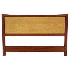 Danish Midcentury Modern Full-Size Teak Reversible panel Headboard MINT!
