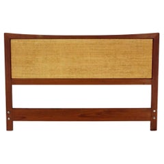 Danish Midcentury Modern Full-Size Teak Reversible panel Headboard MINT!