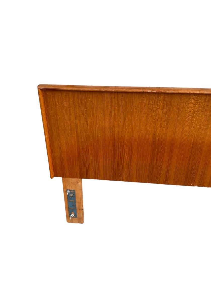 Scandinavian Modern Danish Mid-Century Modern King Size Bed Headboard in Teak