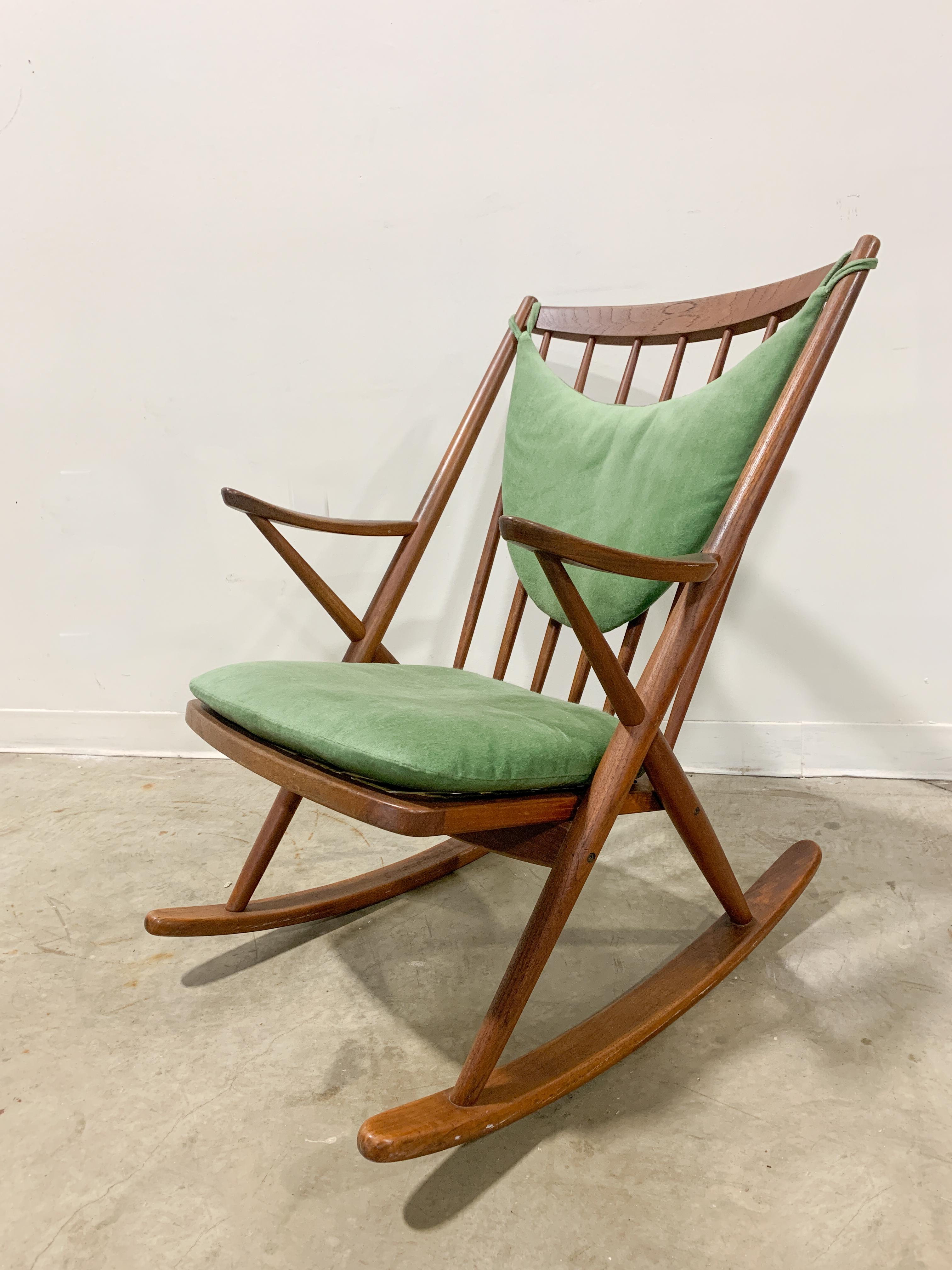 Danish Mid-Century Modern Rocking Chair by Bramin 3