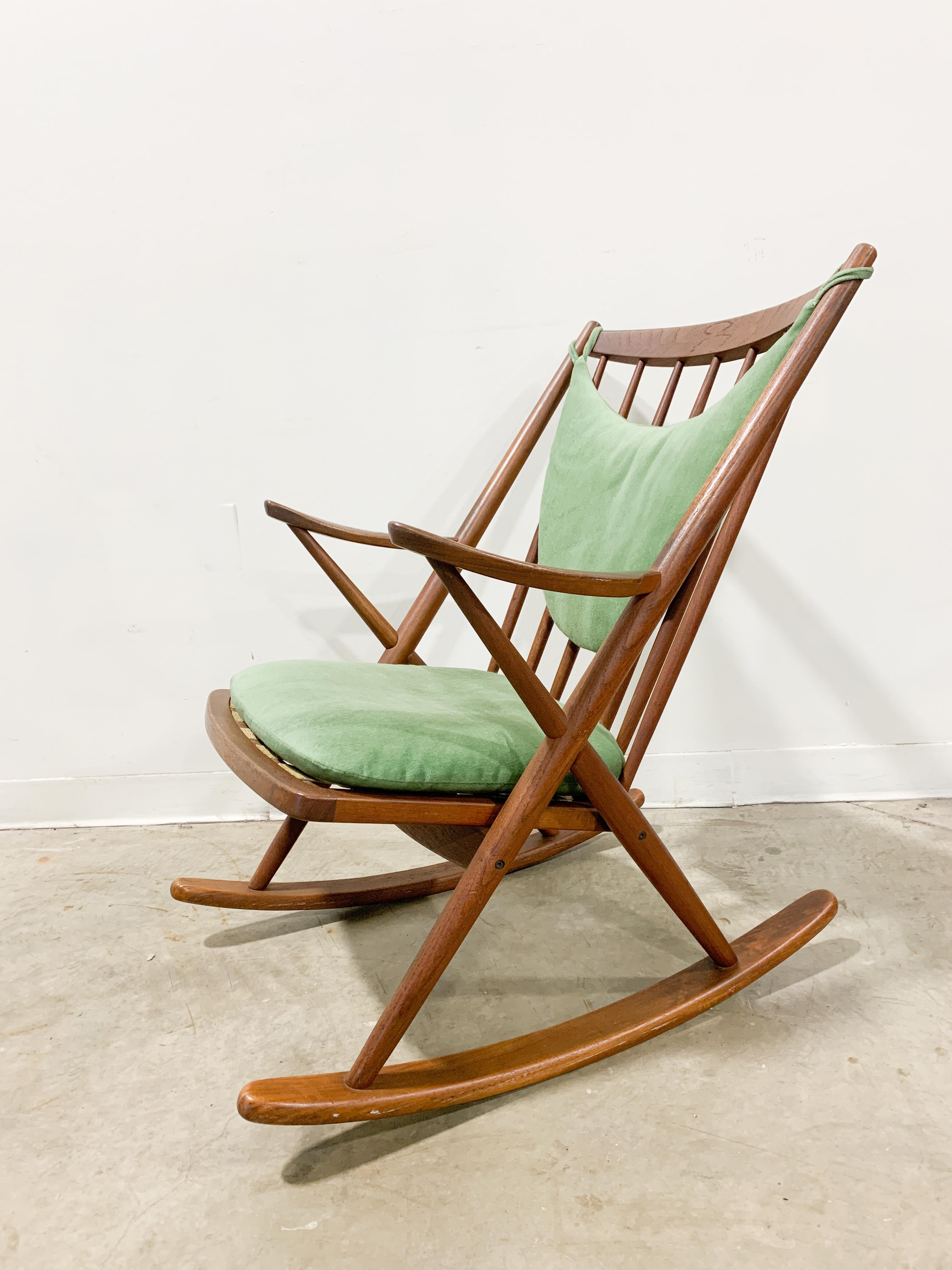 Danish Mid-Century Modern Rocking Chair by Bramin 5