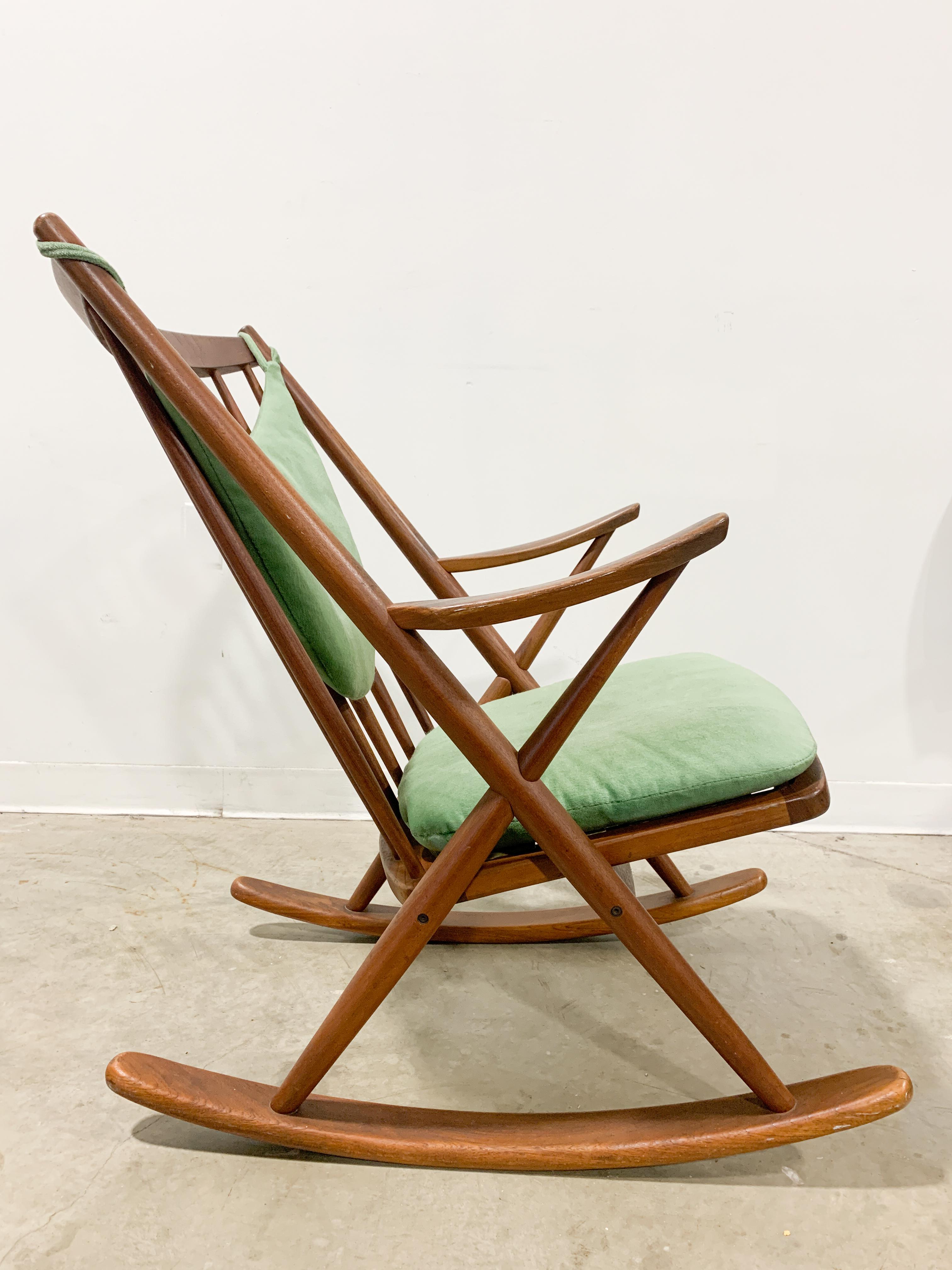 Danish Mid-Century Modern Rocking Chair by Bramin 1