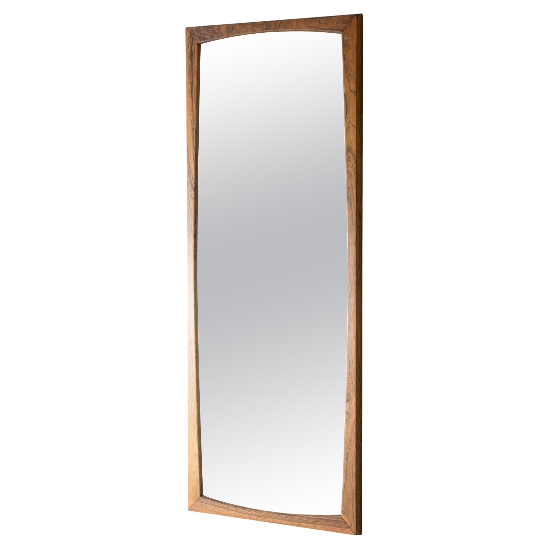 Danish Midcentury Modern Rosewood Wall Mirror, Aksel Kjersgaard, Denmark 1960s