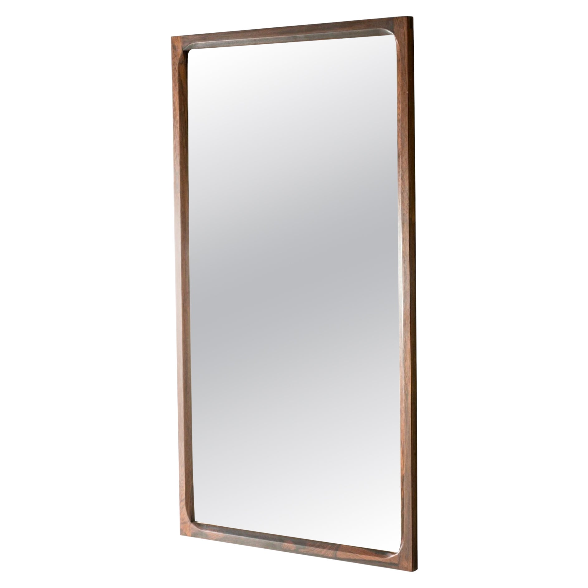 Danish Midcentury Modern Rosewood Wall Mirror, Aksel Kjersgaard, Denmark 1960s