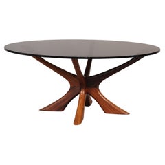 Dänischer runder Couchtisch der Midcentury Modern  um 1960 von Illum Wikkelso