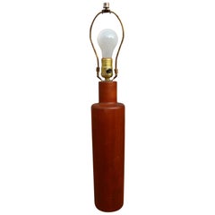 Danish Mid-Century Modern Solid Teak Table Lamp