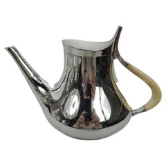 Danish Mid-Century Modern Sterling Silver Coffeepot