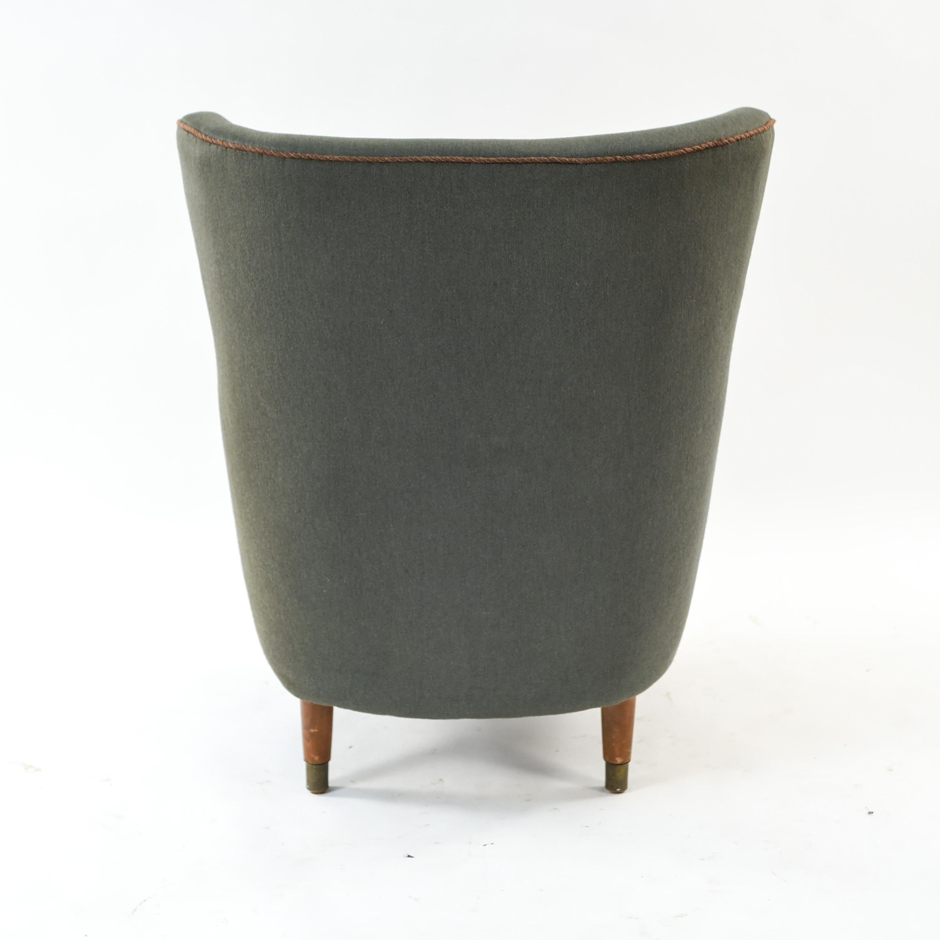 Danish Midcentury Mogens Lassen Style Wingback Chair 6