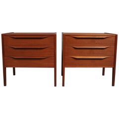 Danish Midcentury Nightstands/End Tables by Aksel Kjersgaard, Rare Model 34