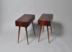 Danish Midcentury Nightstands, Modernist End Tables