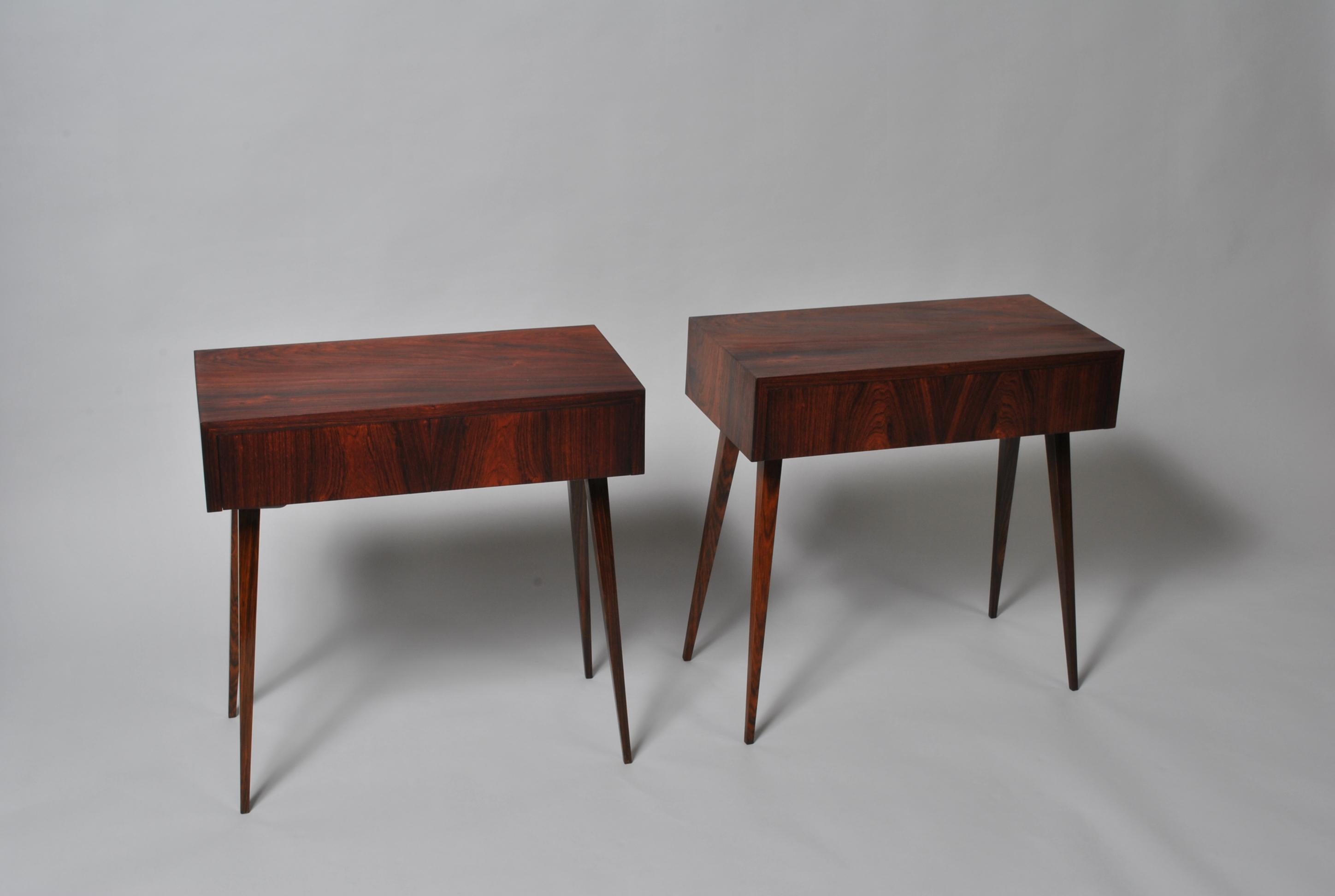 Danish Midcentury Nightstands, Modernist End Tables In Good Condition In London, GB