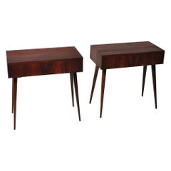 Vintage Danish Midcentury Nightstands, Modernist End Tables