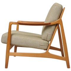 Danish Midcentury Oak Lounge Chair, Tove & Edvard Kindt Larsen