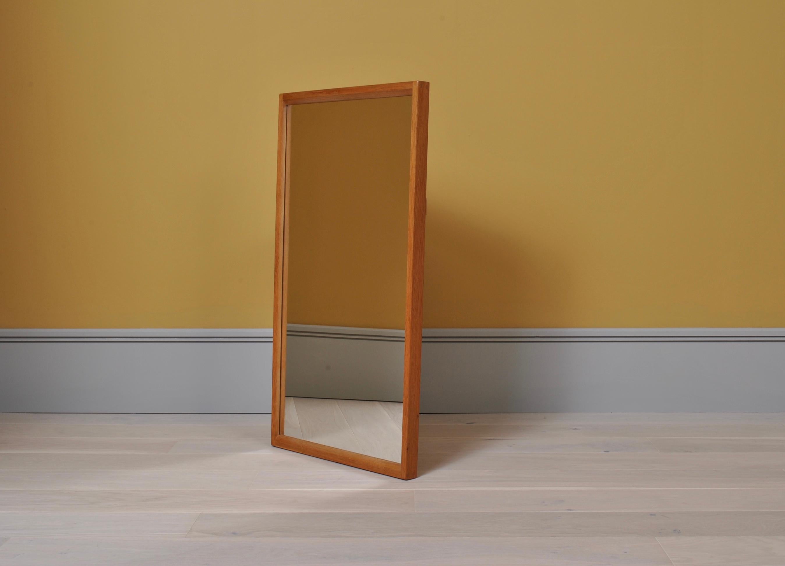 Danish Midcentury Oak Mirror by Aksel Kjersgaard  In Good Condition In London, GB