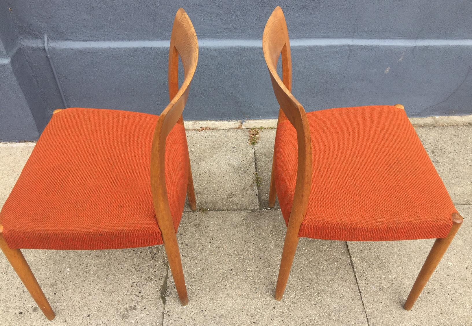 Danish Midcentury Oak Side Chairs by Søren Willadsen, 1960s In Fair Condition For Sale In Esbjerg, DK