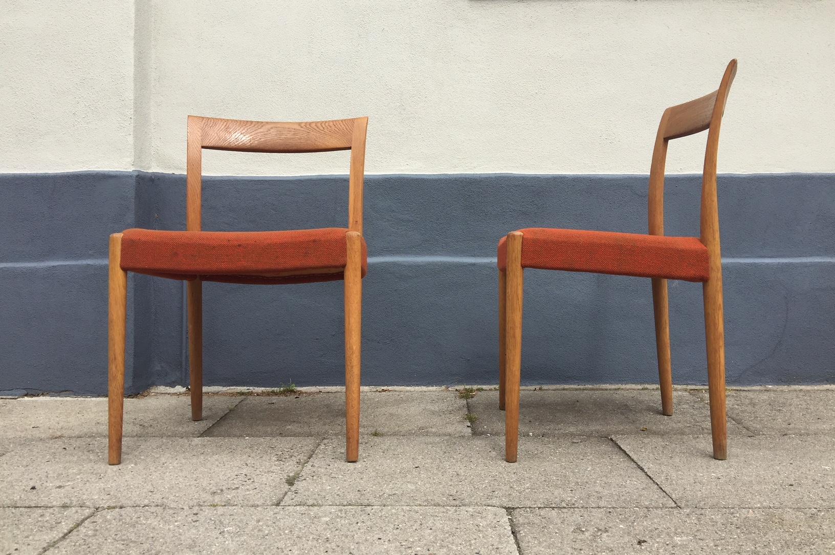 Chaises d'appoint danoises en chêne du milieu du siècle dernier par Sren Willadsen, années 1960 en vente 1