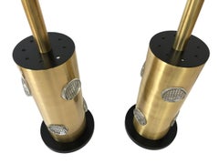 Dänische Midcentury Tischlampen aus Messingglas, 1970er Jahre