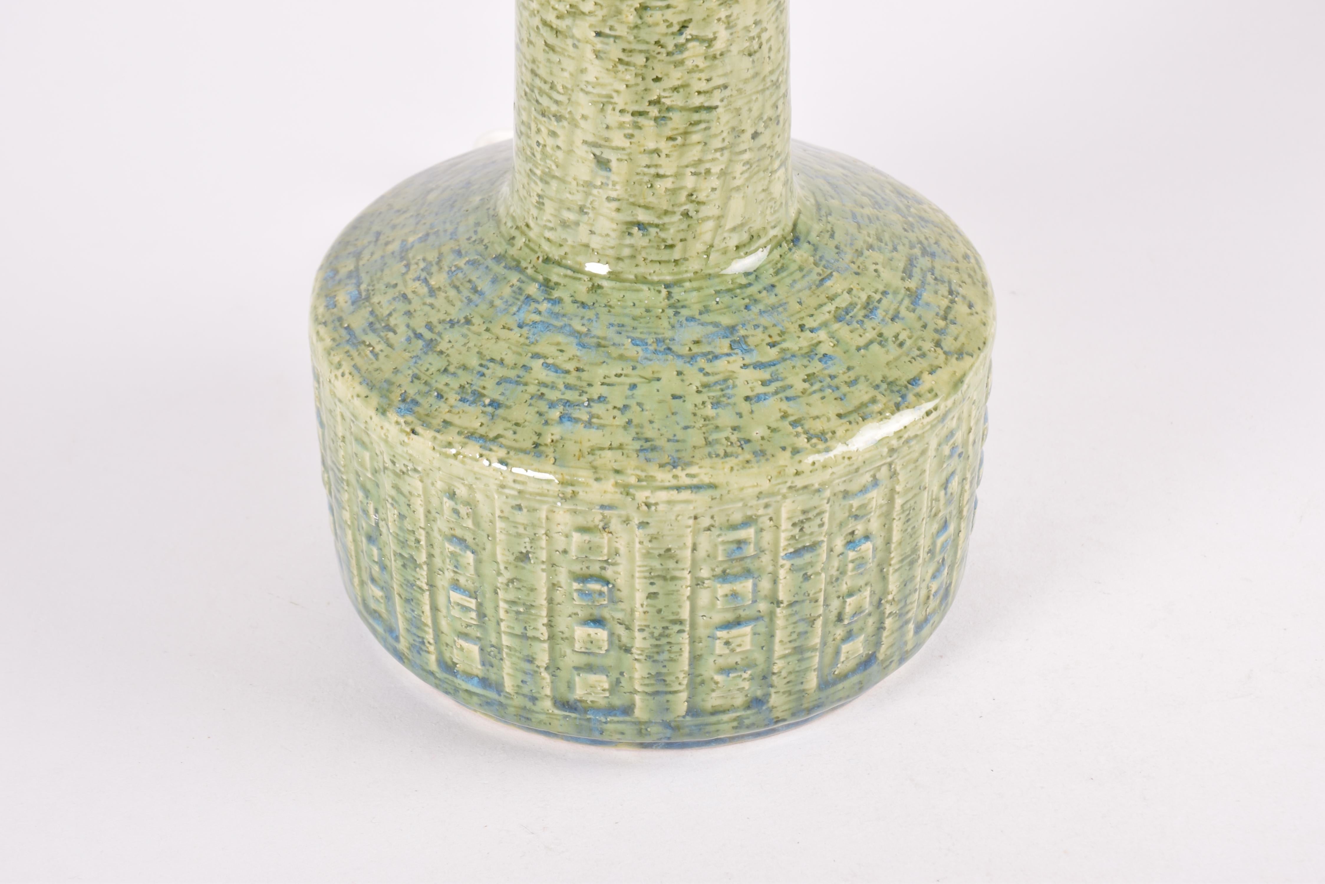 Lampada da tavolo danese del Midcentury Palshus Tall Greene & Greene Blue con paralume nuovo, anni '60 In condizioni buone in vendita a Silkeborg, Silkeborg