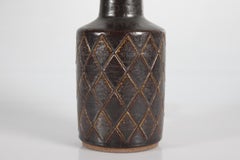 Dänische Palshus Tischlampe, groß, mokkabraun, 1960er Jahre, mit neuem Lampenschirm, Mitte des Jahrhunderts