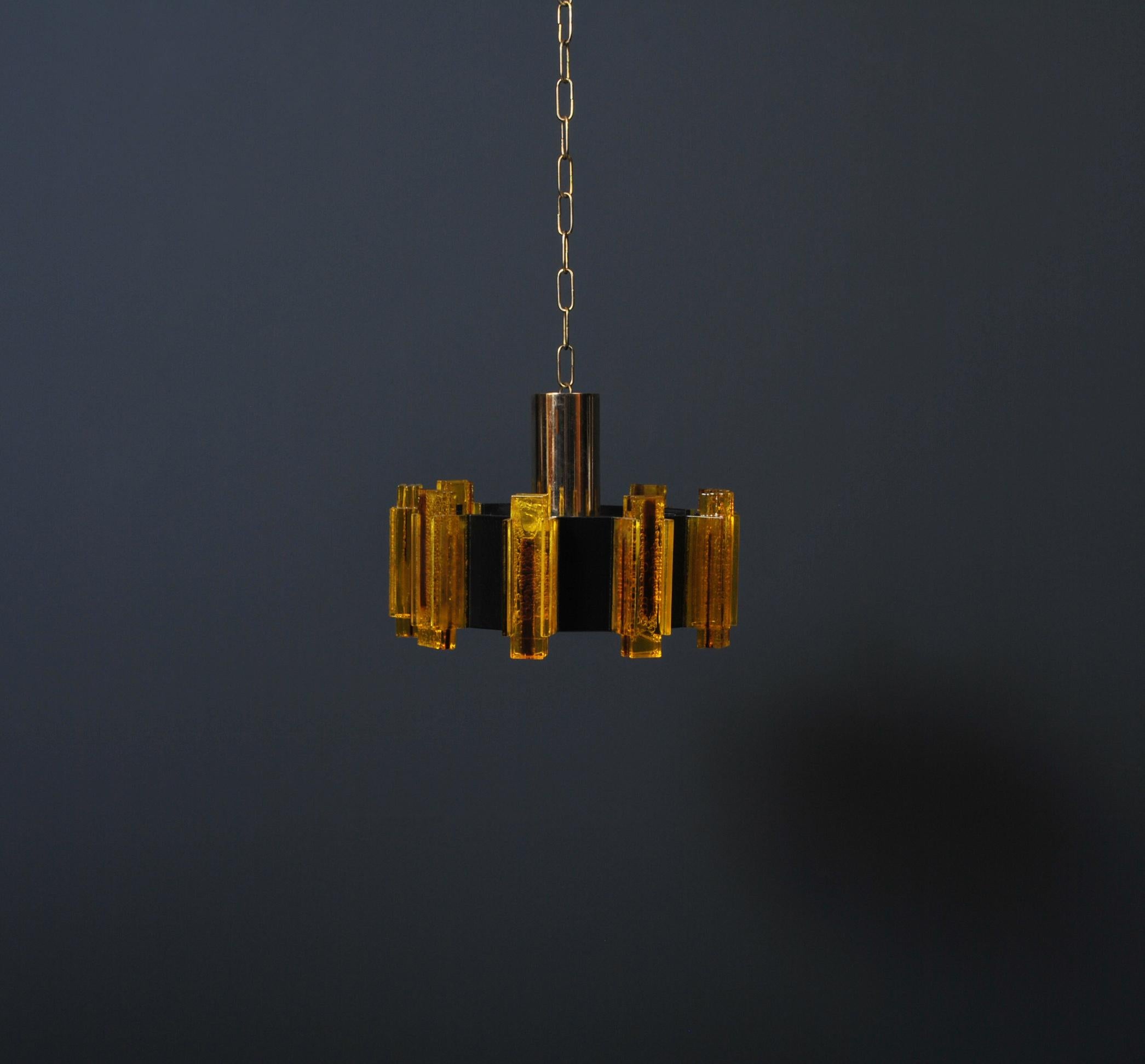 Steel Danish Midcentury Pendant by Claus Bolby for Cebo