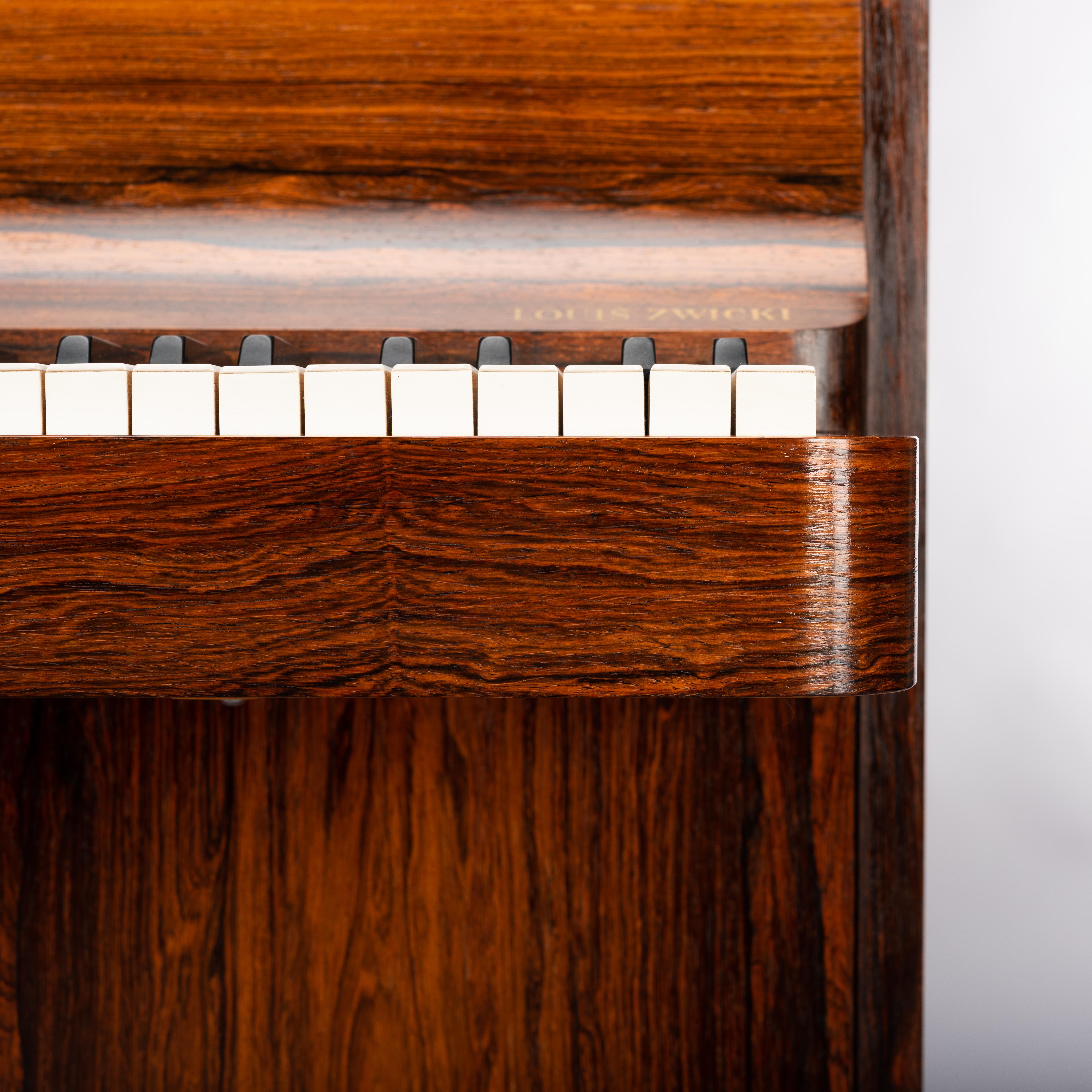 Danish Midcentury Pianette by Louis Zwicki in Expressive Rosewood, 1950s 7