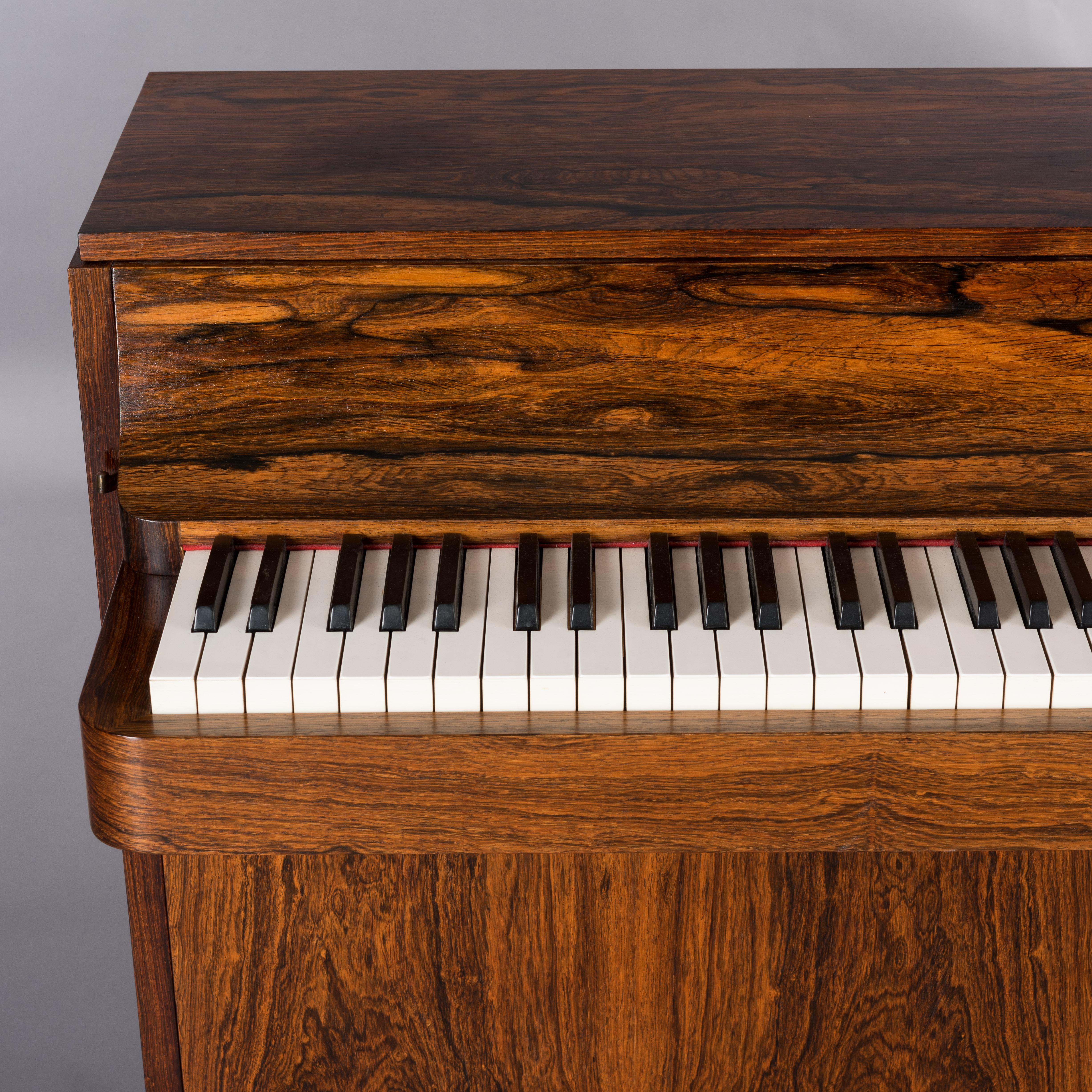 Danish Midcentury Pianette by Louis Zwicki in Expressive Rosewood, 1950s 8