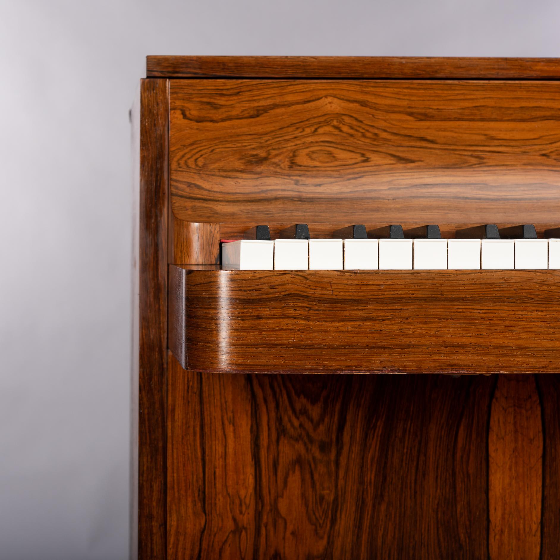 Danish Midcentury Pianette by Louis Zwicki in Expressive Rosewood, 1950s 11