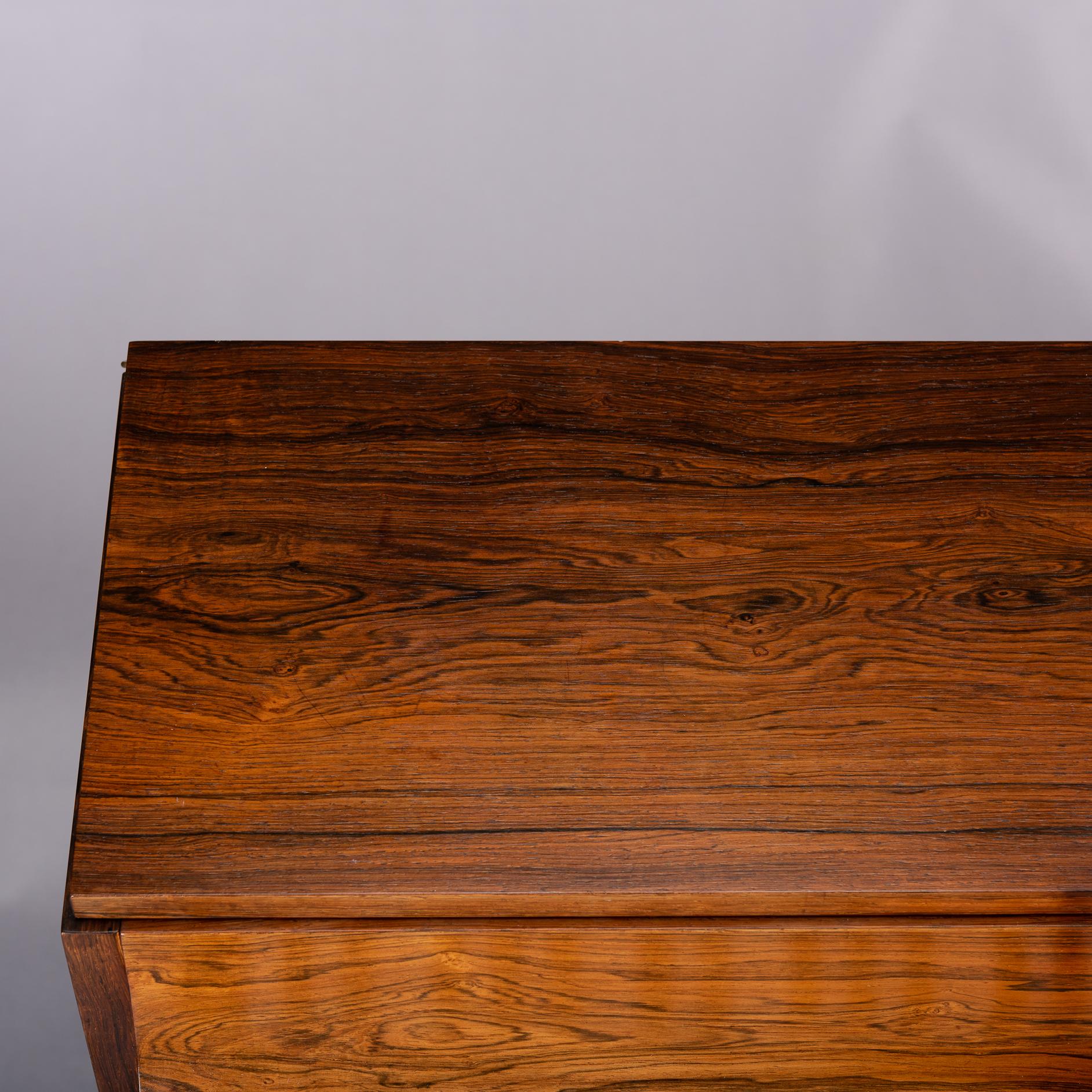 Mid-Century Modern Danish Midcentury Pianette by Louis Zwicki in Expressive Rosewood, 1950s