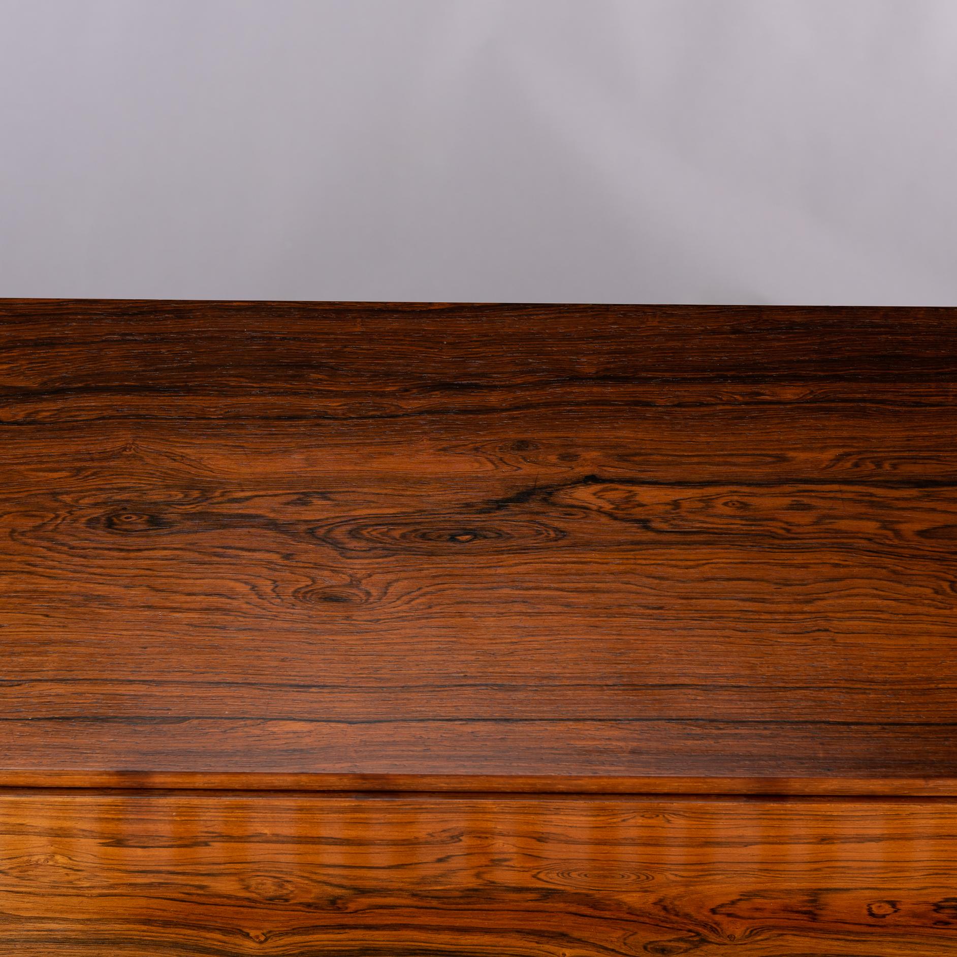 Veneer Danish Midcentury Pianette by Louis Zwicki in Expressive Rosewood, 1950s