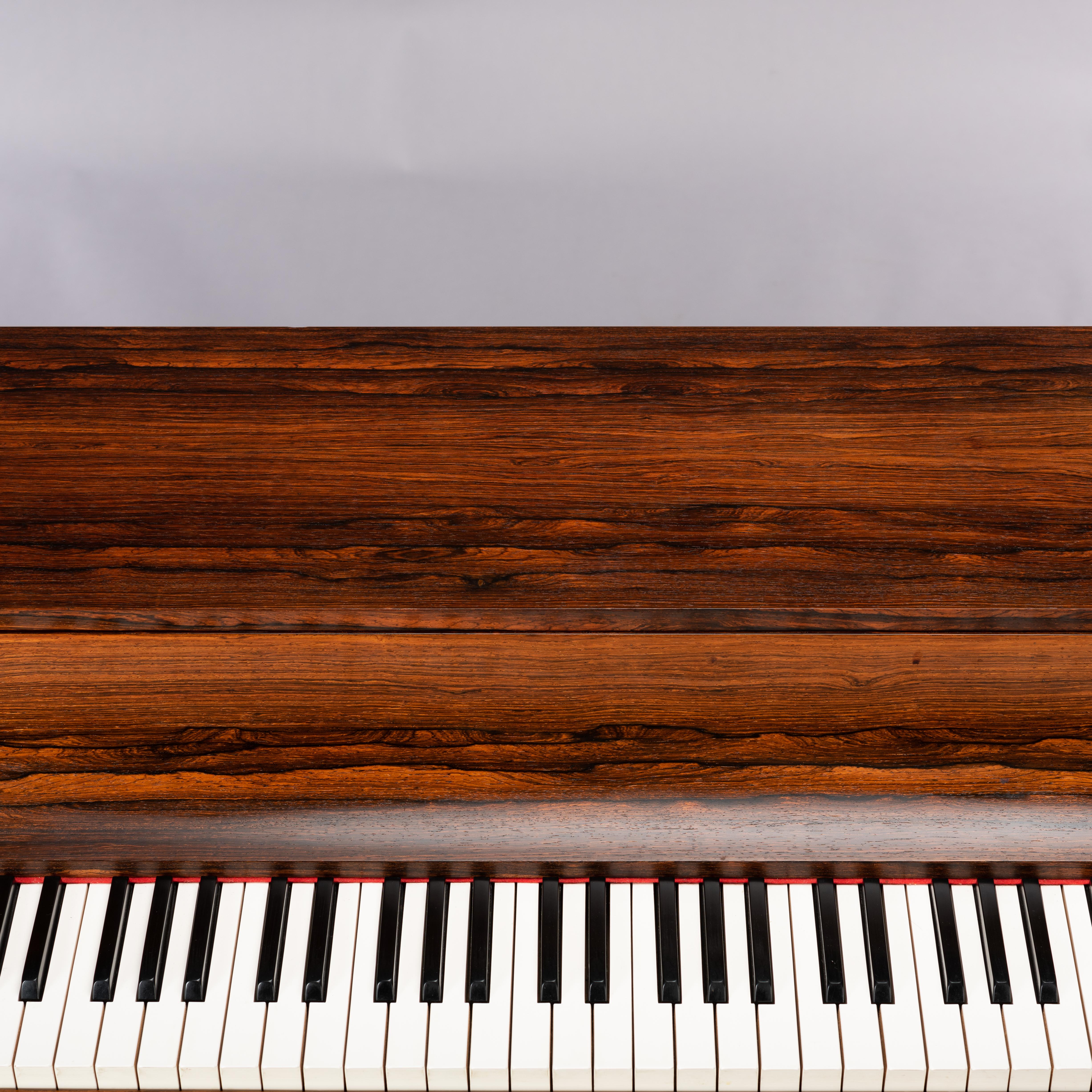Mid-20th Century Danish Midcentury Pianette by Louis Zwicki in Expressive Rosewood, 1950s
