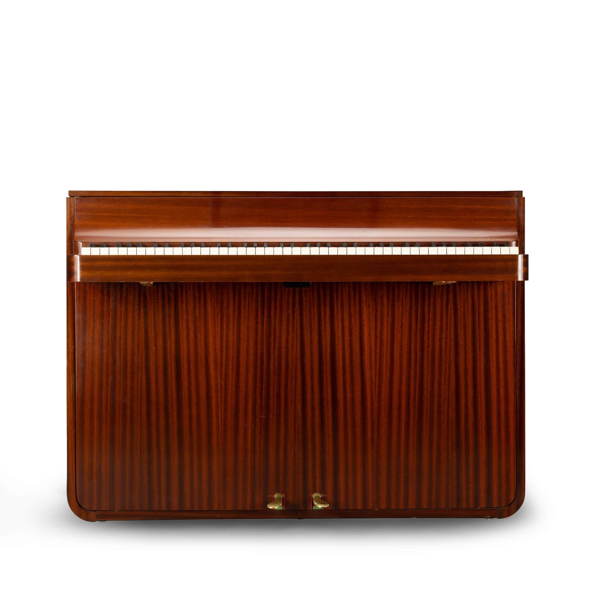 Danish design
A rare Danish midcentury pianette made of magnificent mahogany. It is called pianette due to the 82 keys rather than the standard 88 of a full size piano. This pianette is made by renowned piano maker Louis Zwicki. Every piano from