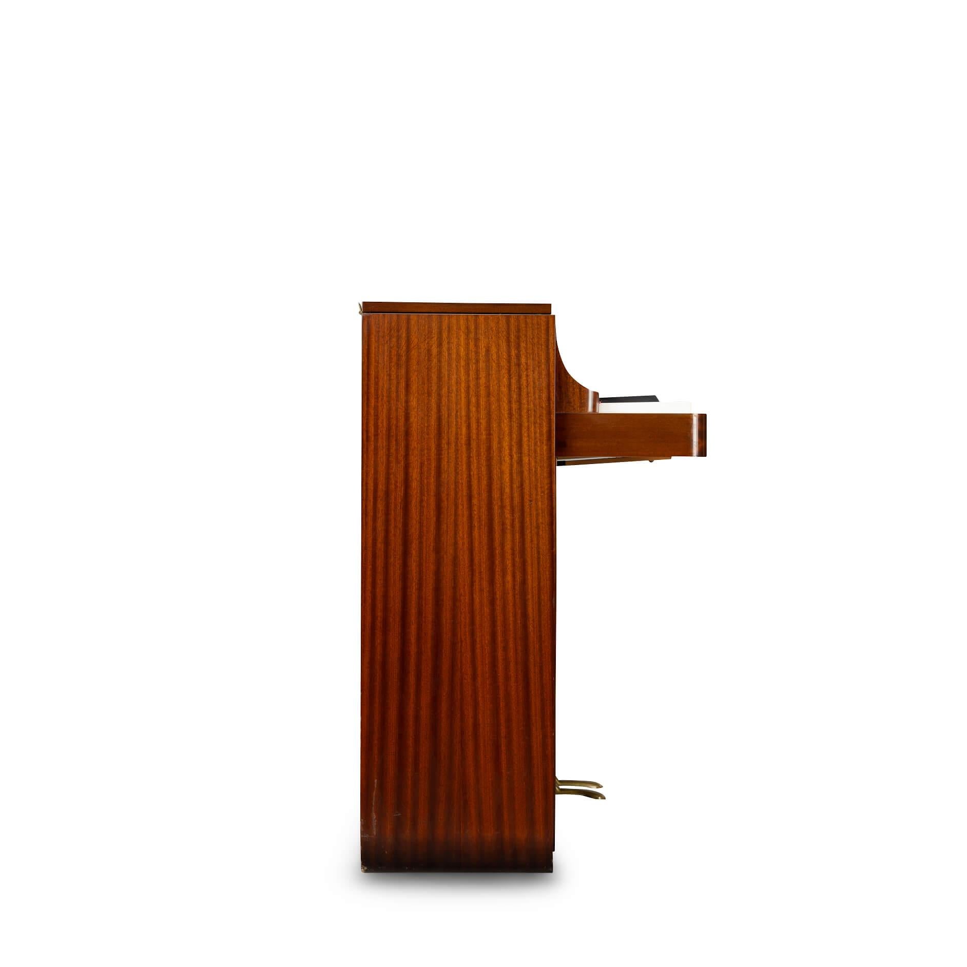 Mid-Century Modern Danish Midcentury Pianette by Louis Zwicki in Mahogany, 1950s