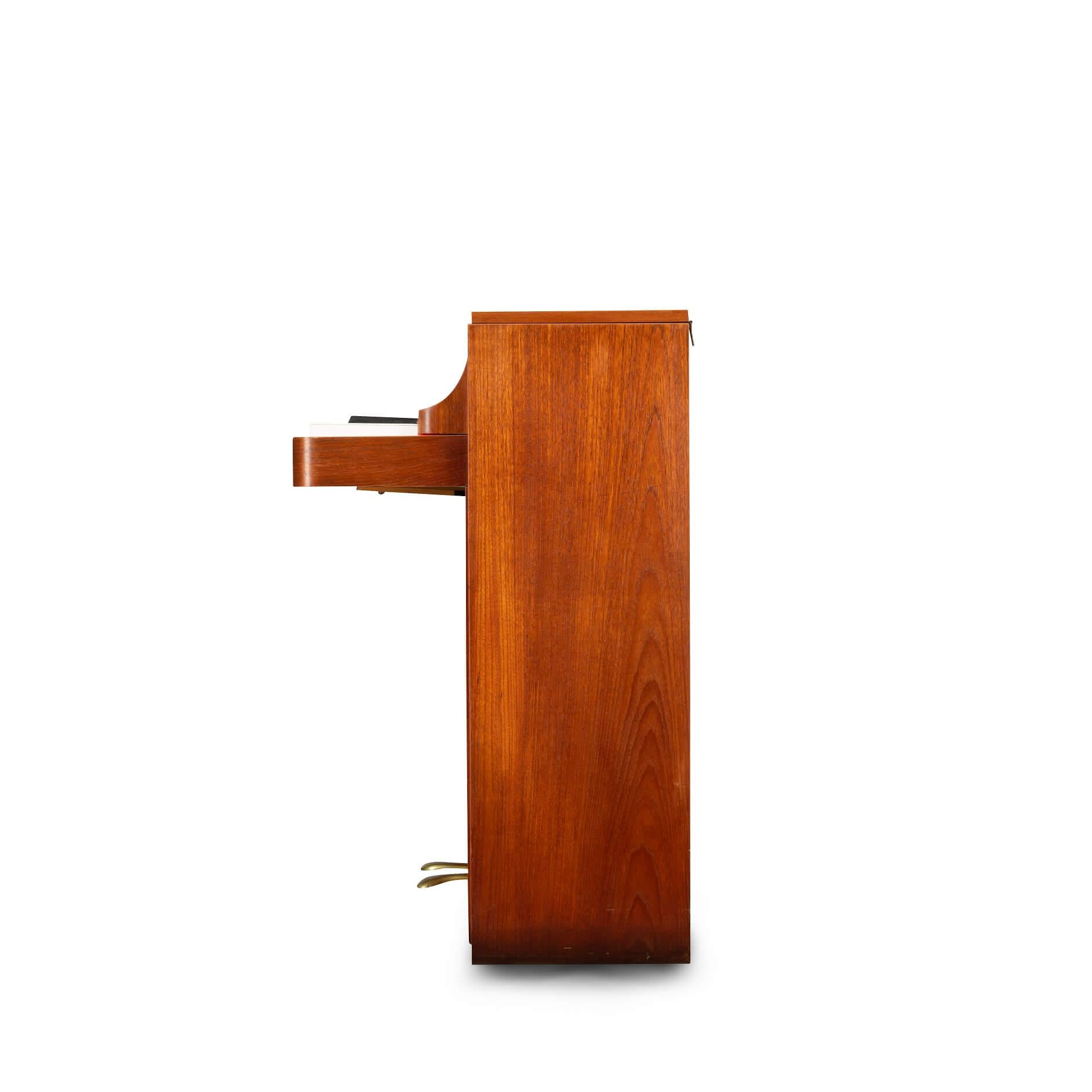 Mid-Century Modern Danish Midcentury Pianette by Louis Zwicki in Teak, 1950s