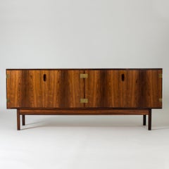 Danish Midcentury Rosewood and Brass Sideboard by Svend Langkilde, 1960s