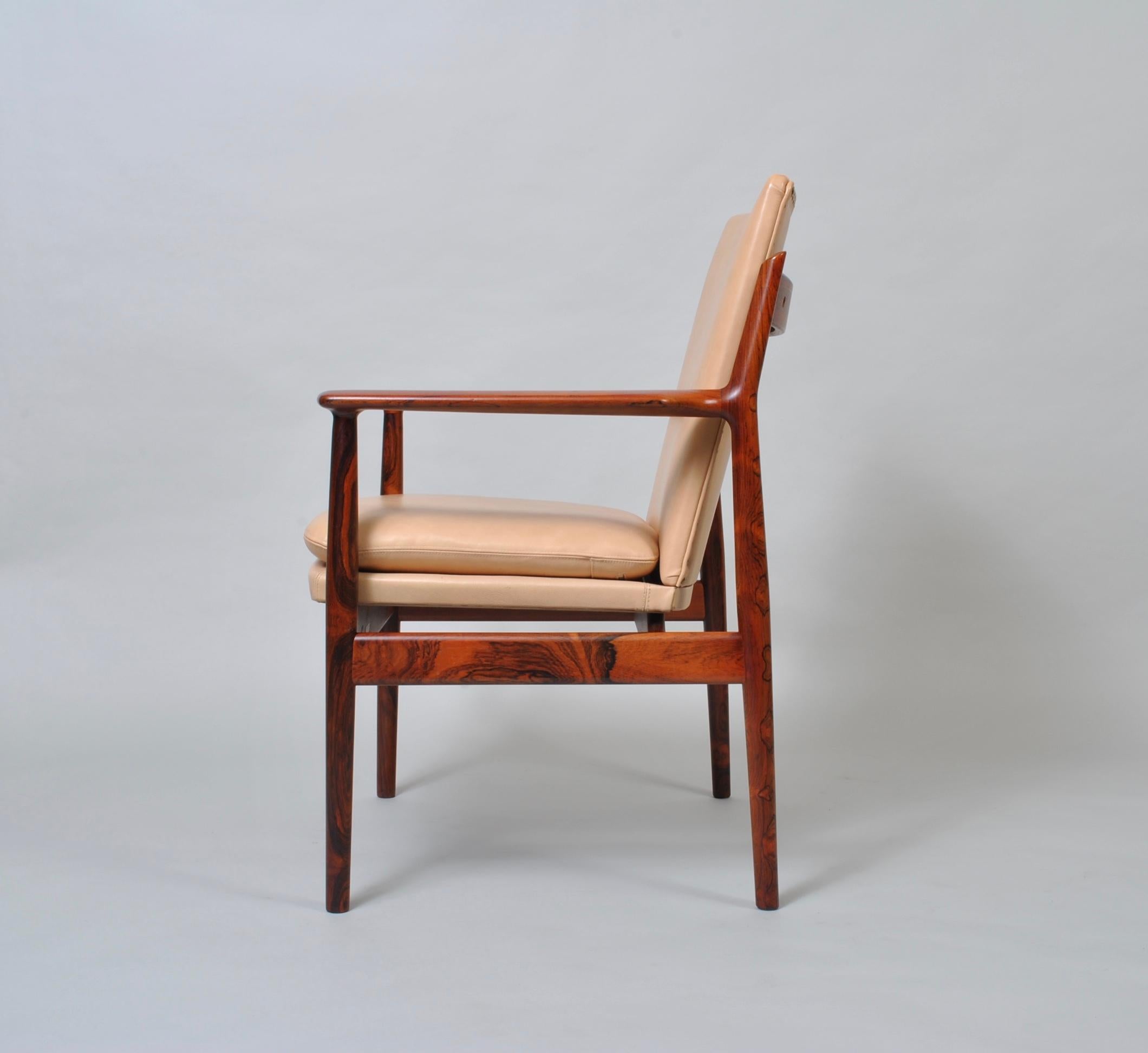 Mid-Century Modern Danish Midcentury Rosewood Armchair by Arne Vodder