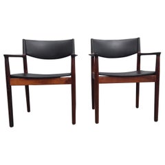 Danish Midcentury Rosewood Armchairs 'Erika' by Erik Wørts for Vamo, 1960s