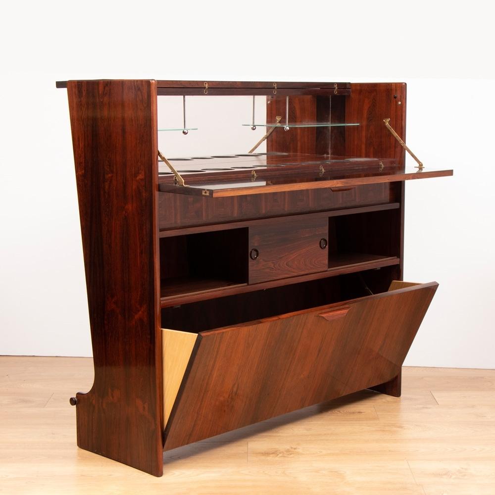 Mid-Century Modern Danish Midcentury Rosewood Bar by J Skaaning & Son & Brdr. Andersen, circa 1960
