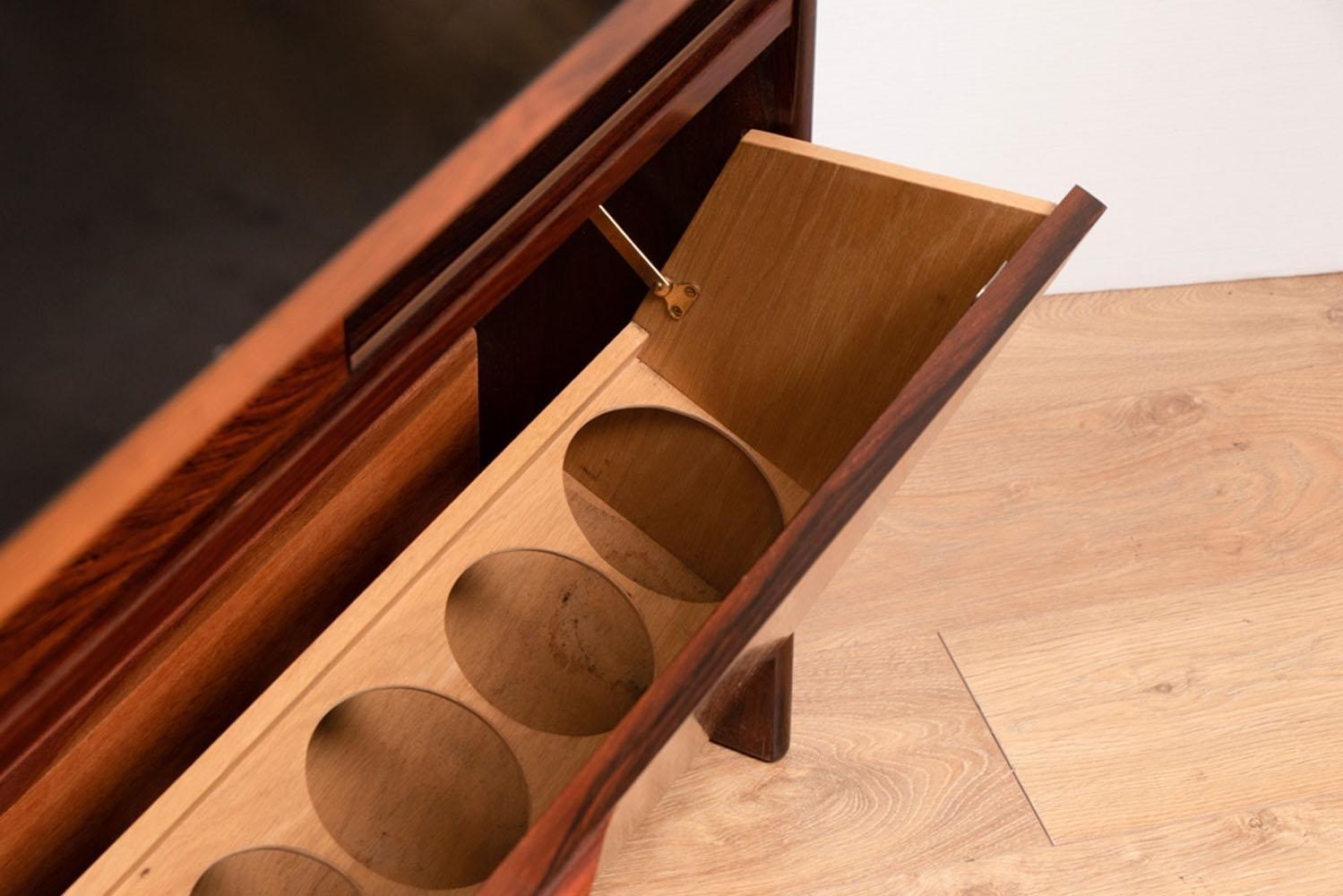 Mid-20th Century Danish Midcentury Rosewood Bar by J Skaaning & Son & Brdr. Andersen, circa 1960