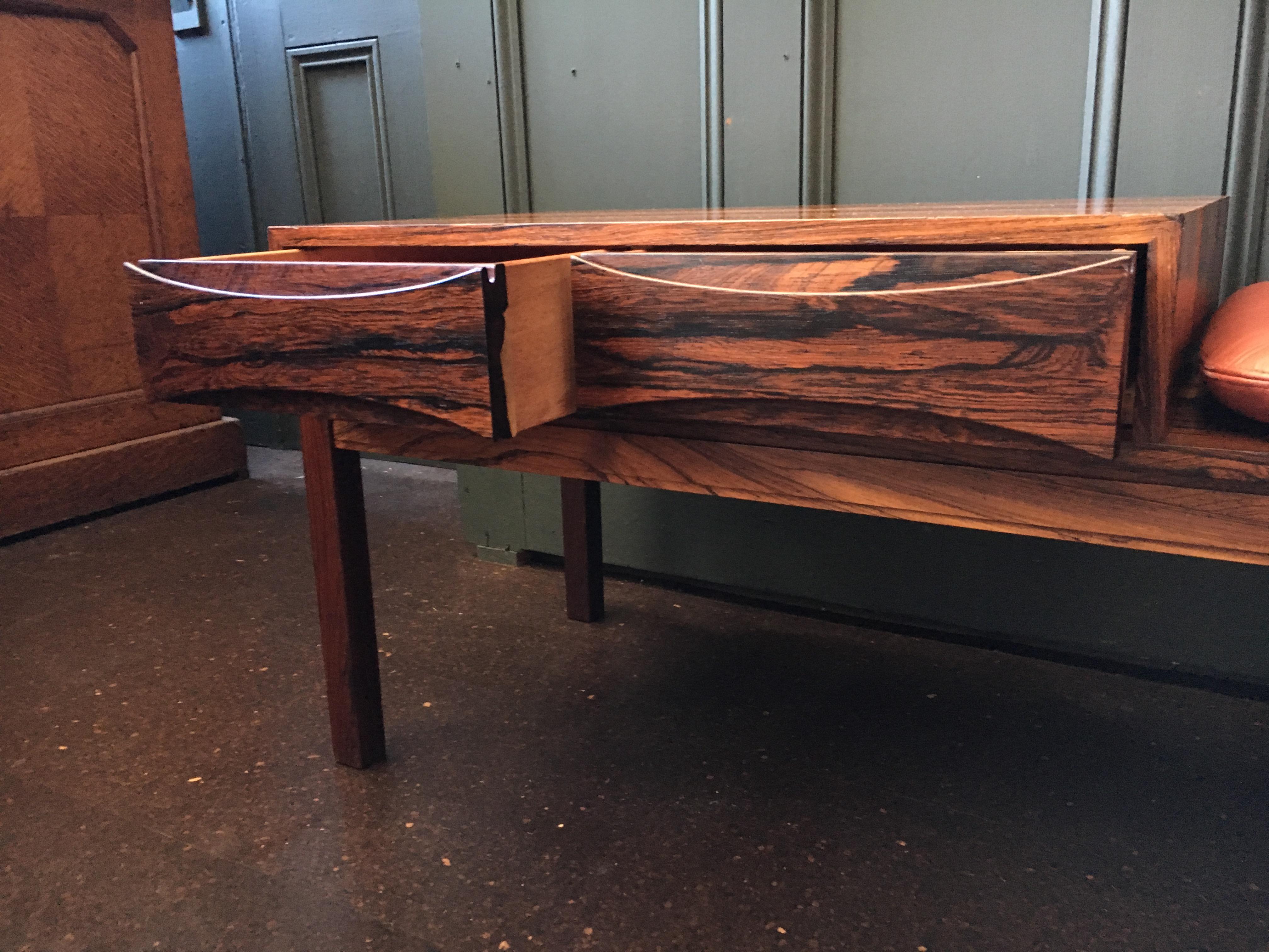 Danish Midcentury Rosewood Bench and Drawer Unit, Lowboy, Vodder In Good Condition In London, GB