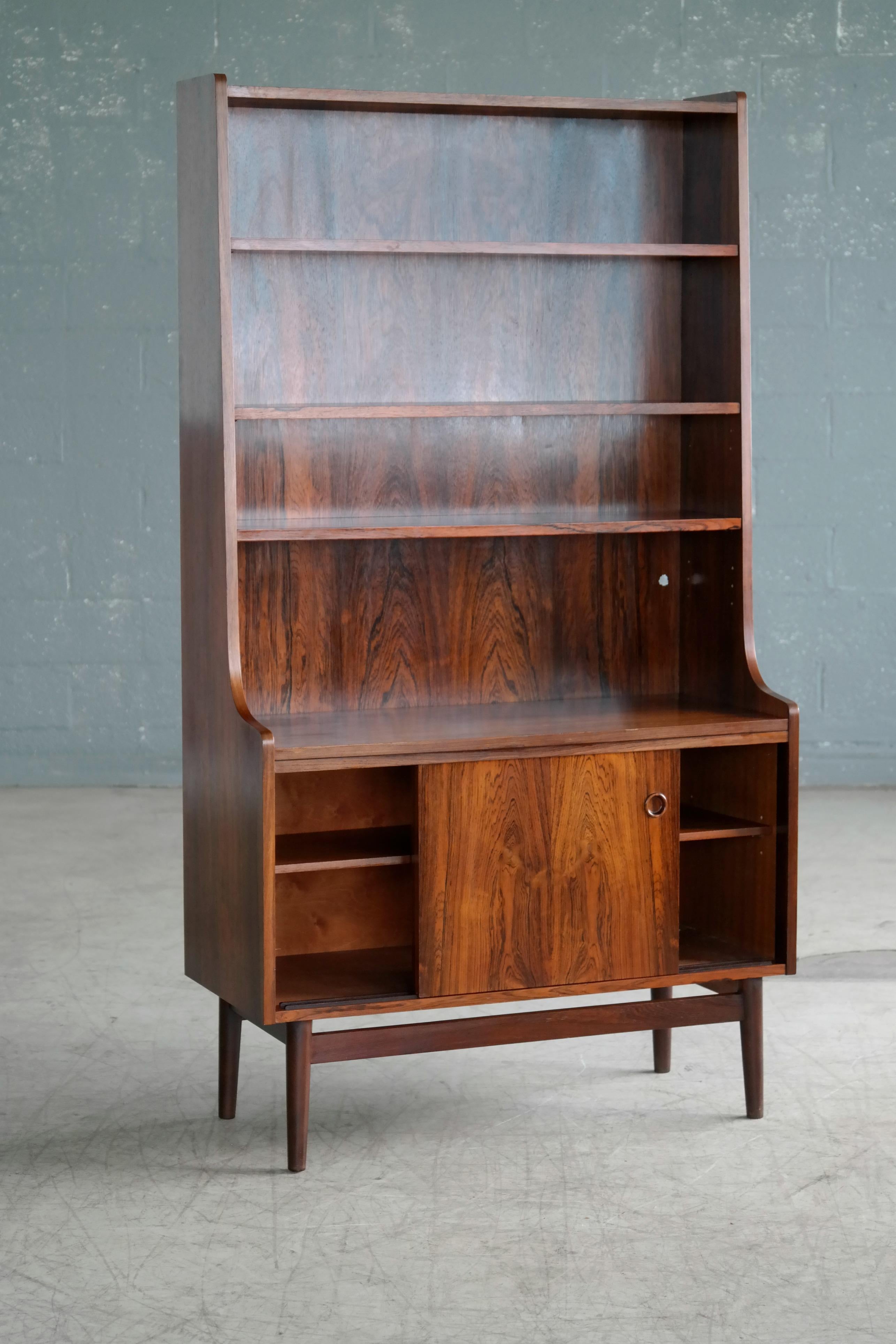 Mid-20th Century Danish Midcentury Rosewood Bookcase by Johannes Sorth for Bornholm's Mobler